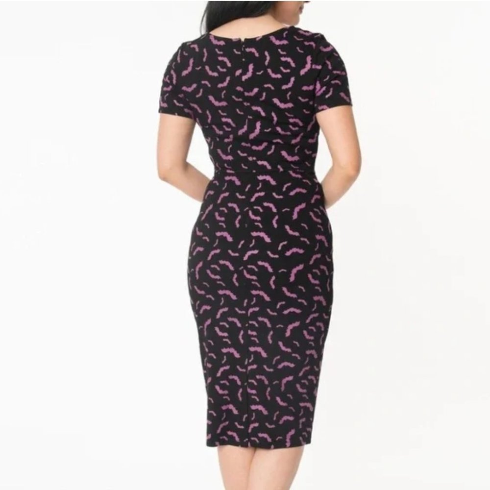 Unique Vintage Bat Silouette Dress - Picture 2 of 10